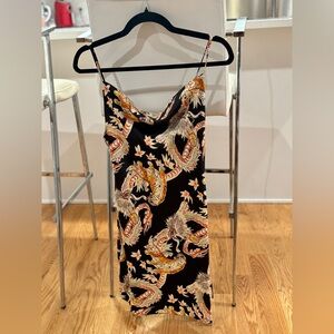 Black Silky Urban Outfitters Slip On Dress Size Small